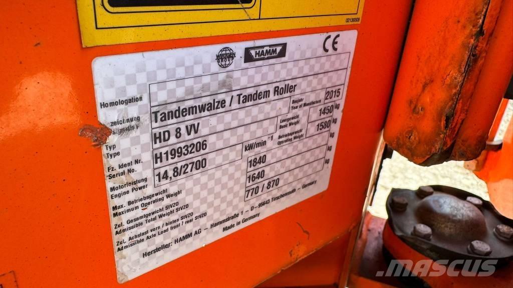 Hamm HD 8 VV Tvåvalsvältar