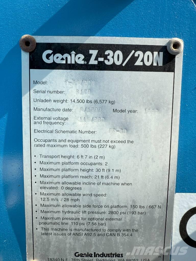Genie Z 30/20 Bomliftar