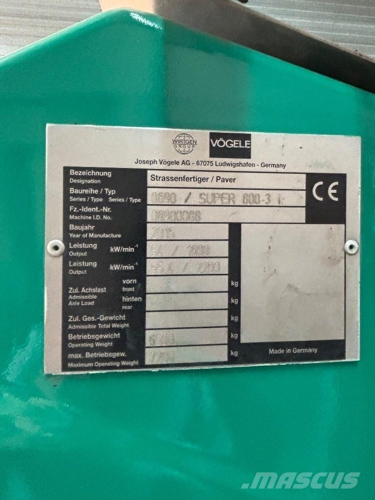 Vögele 800-3i Schaktvagnar