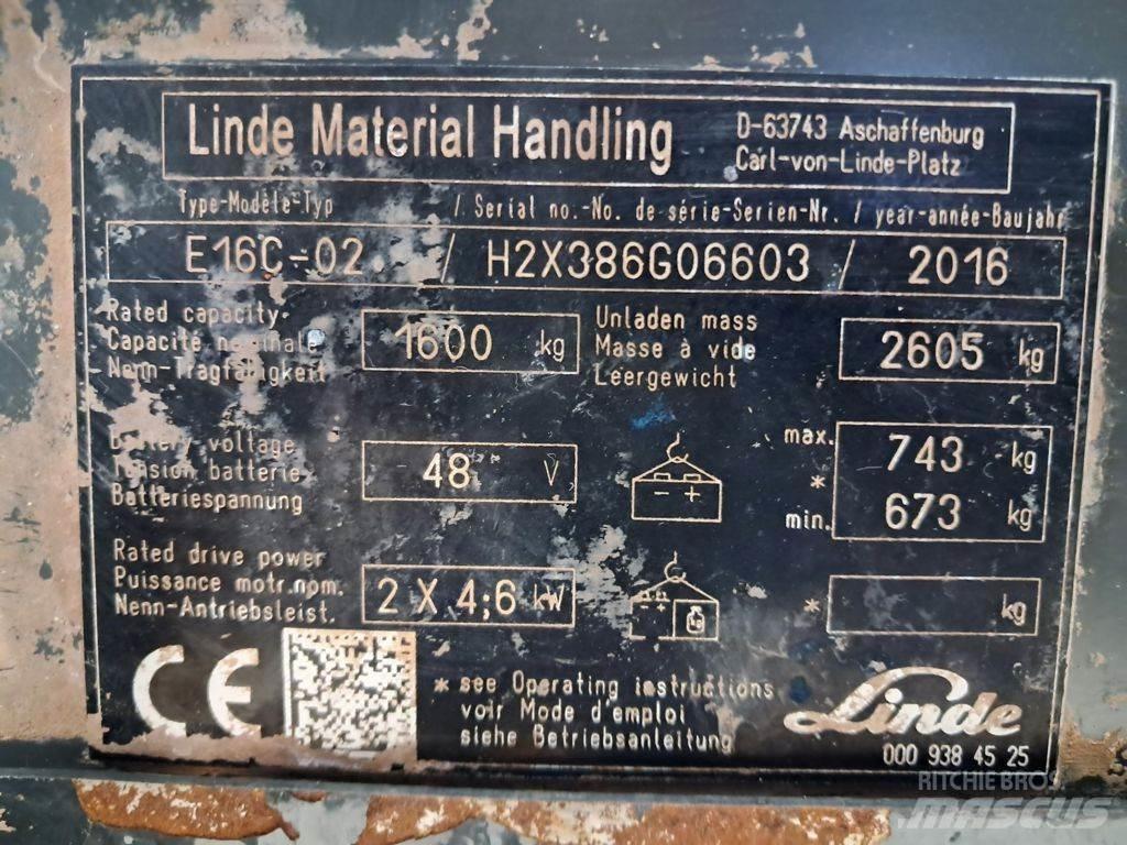 Linde E16C-03 Elmotviktstruckar