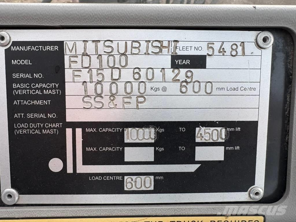 Mitsubishi FD 100 Dieselmotviktstruckar