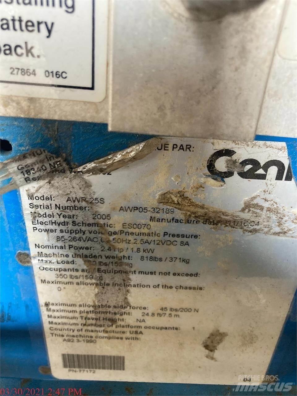 Genie AWP25S Personhissar och andra hissar