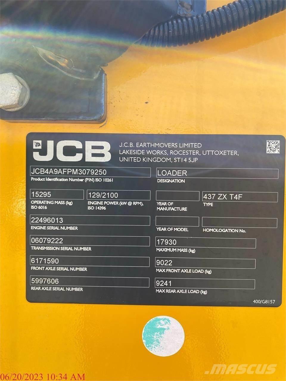 JCB 437ZX Hjullastare