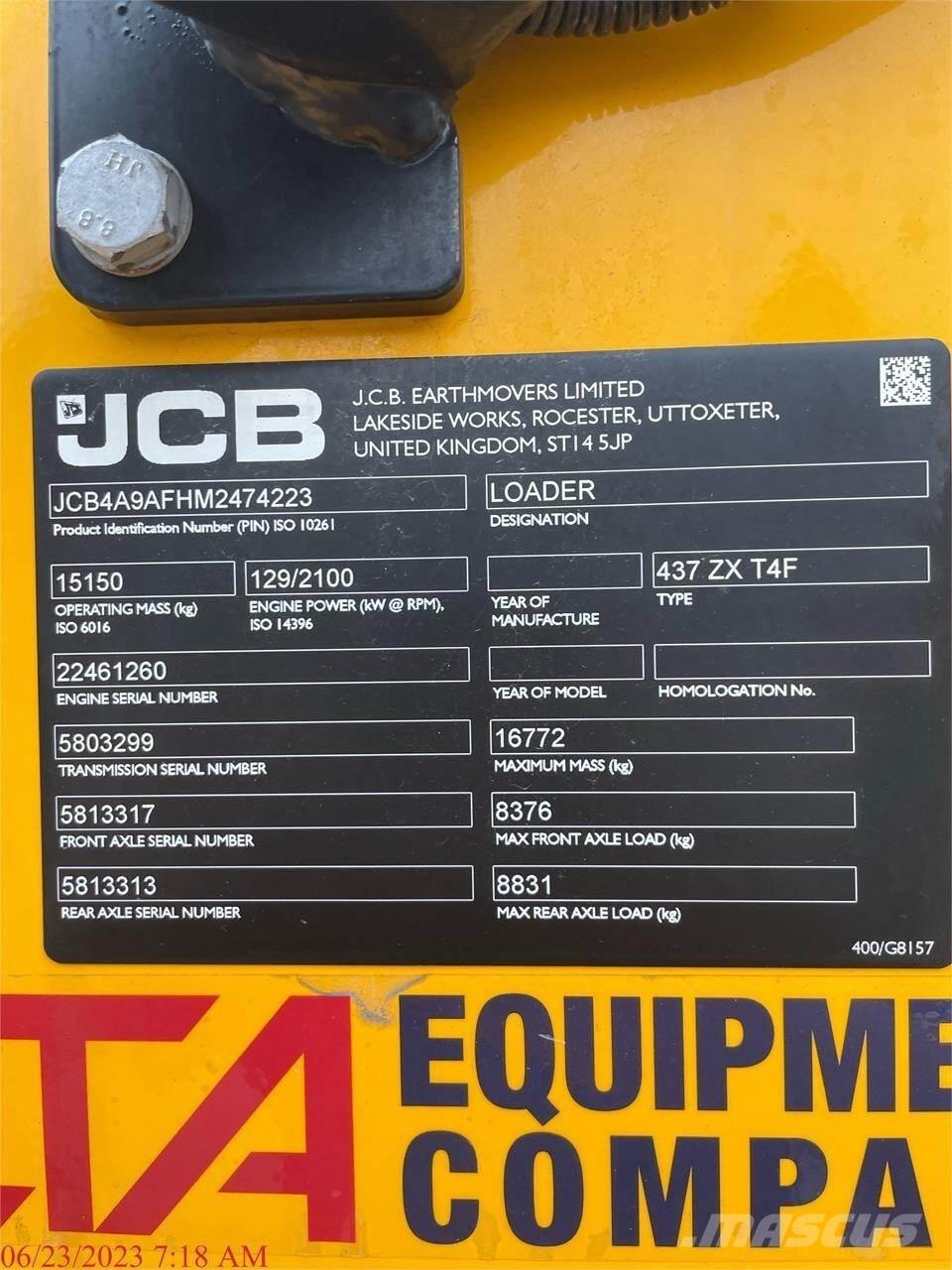 JCB 437ZX Hjullastare