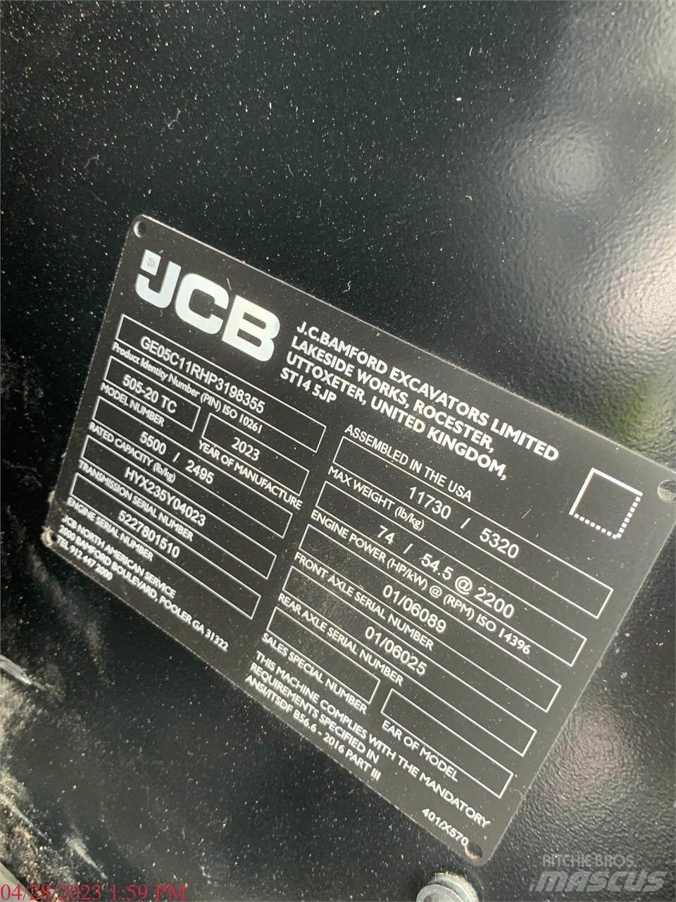 JCB 505-20TC Teleskoplastare