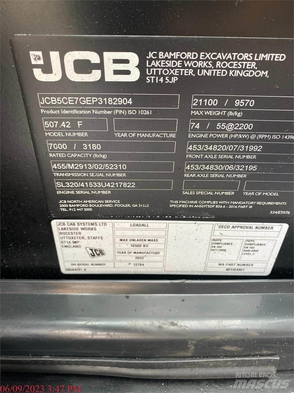 JCB 507-42 Teleskoplastare