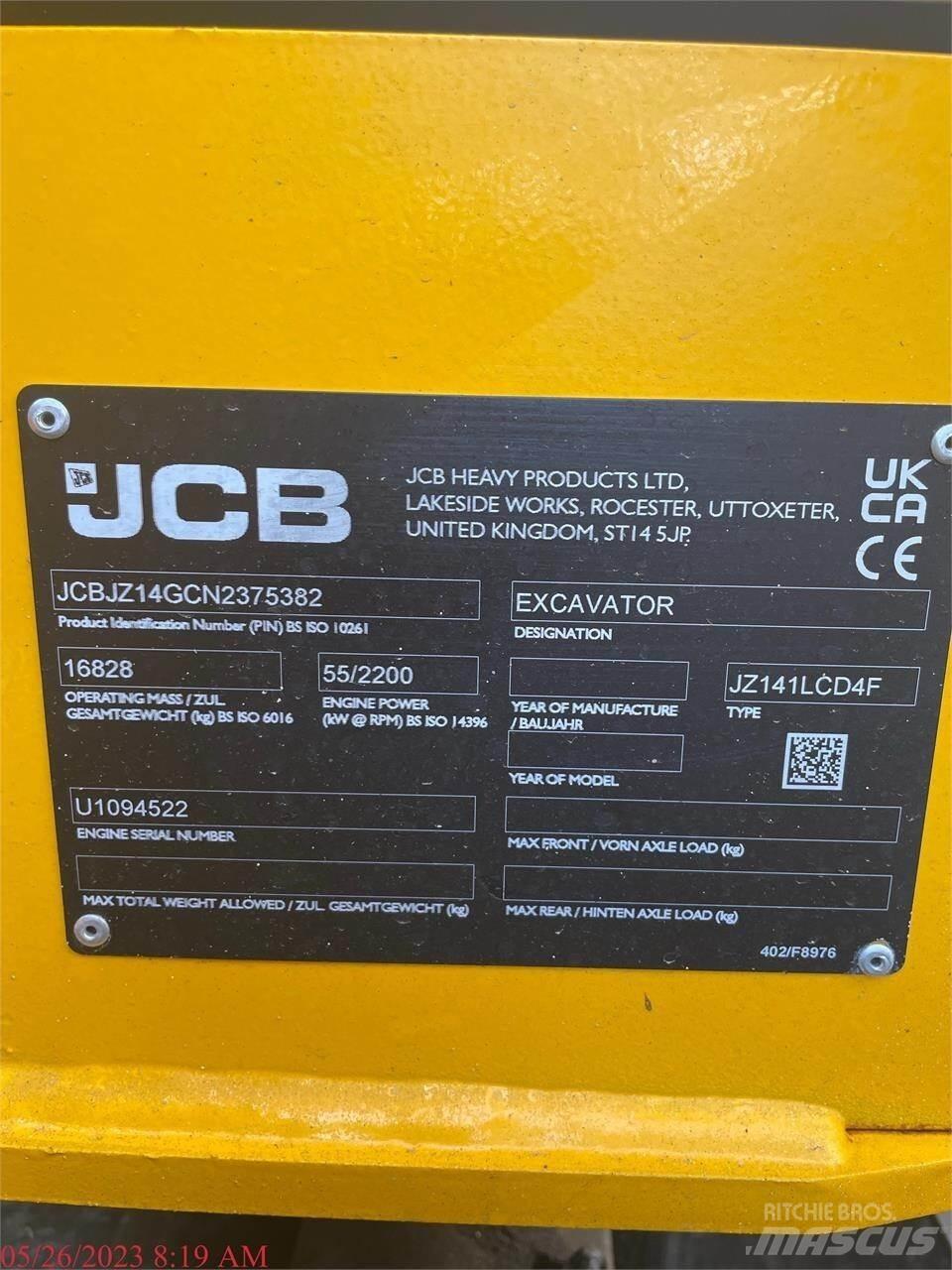 JCB JZ141 LC Bandgrävare