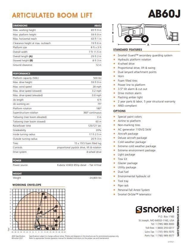 Snorkel AB60J Bomliftar