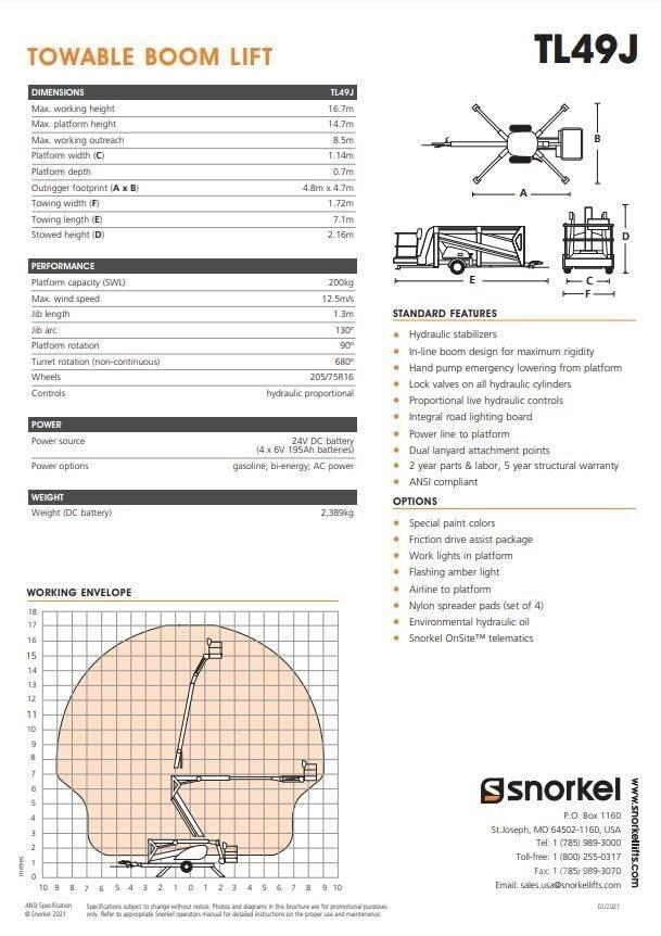 Snorkel TL49J Skylift
