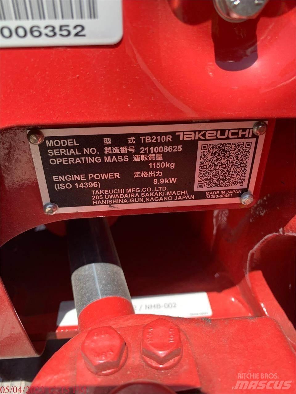 Takeuchi TB210R Minigrävare < 7t