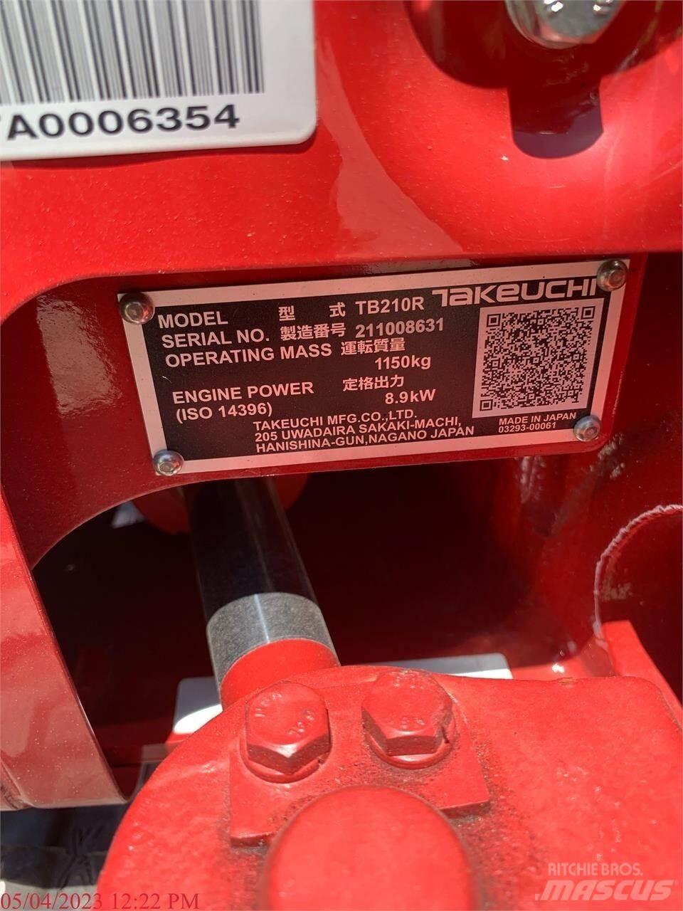 Takeuchi TB210R Minigrävare < 7t