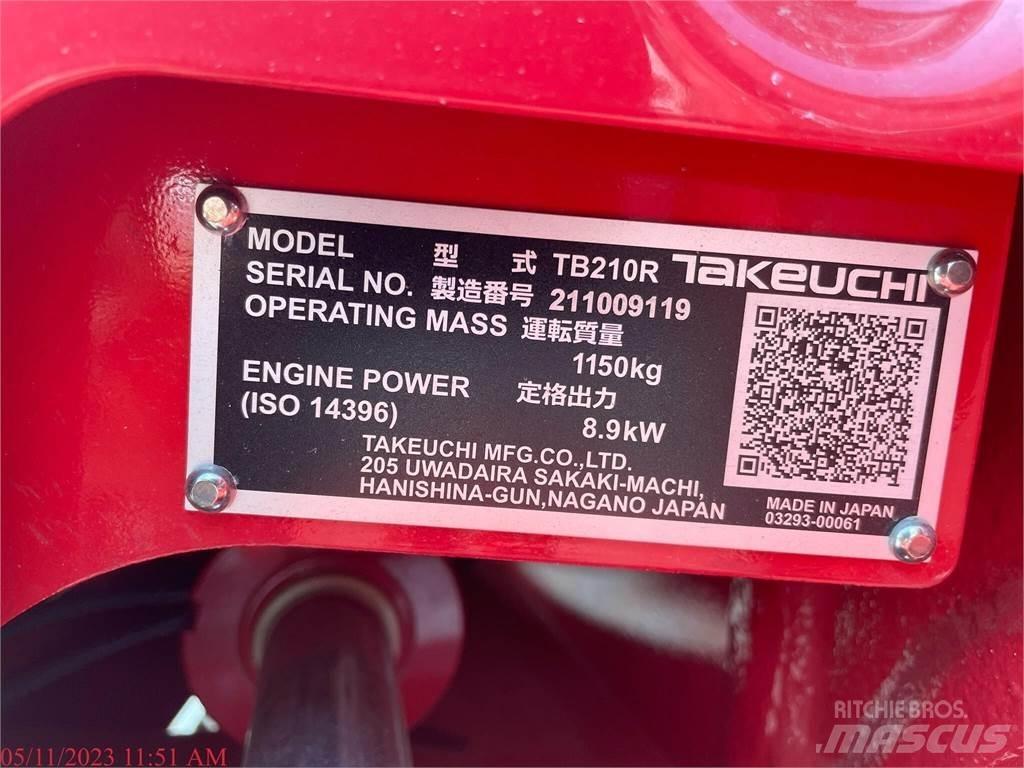 Takeuchi TB210R Minigrävare < 7t