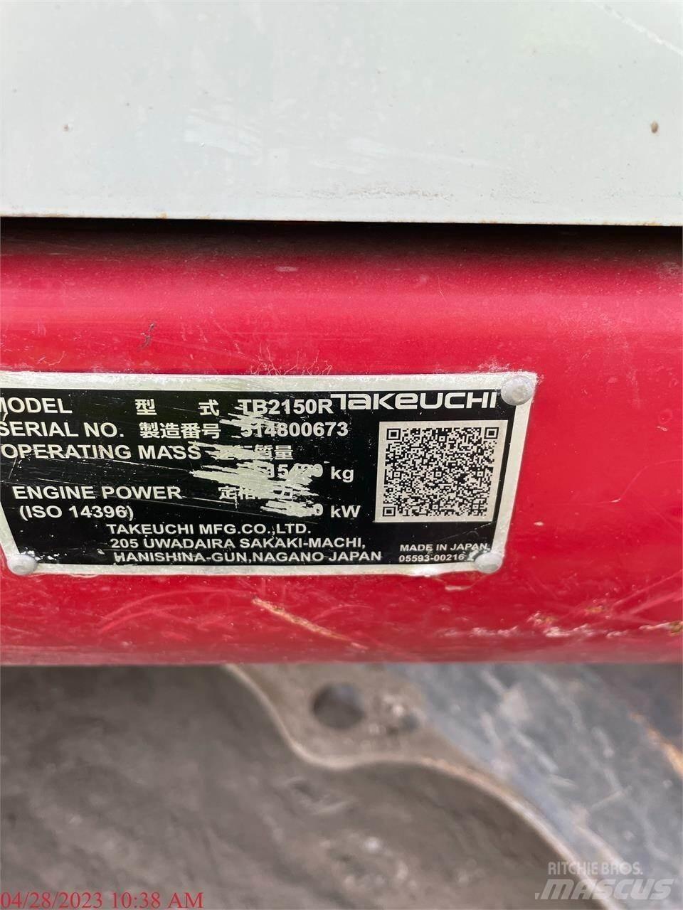 Takeuchi TB2150R Bandgrävare