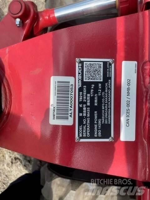 Takeuchi TB216 Minigrävare < 7t