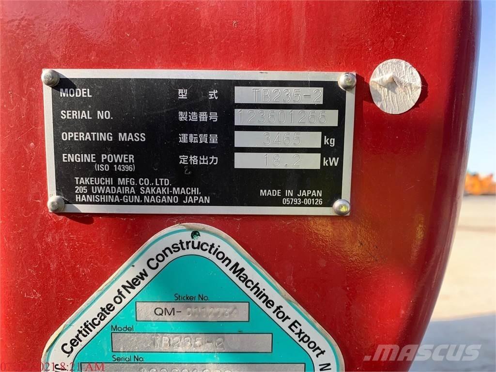 Takeuchi TB235-2 Minigrävare < 7t