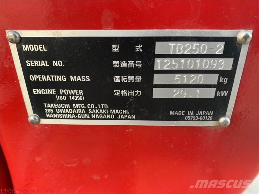 Takeuchi TB250-2 Minigrävare < 7t