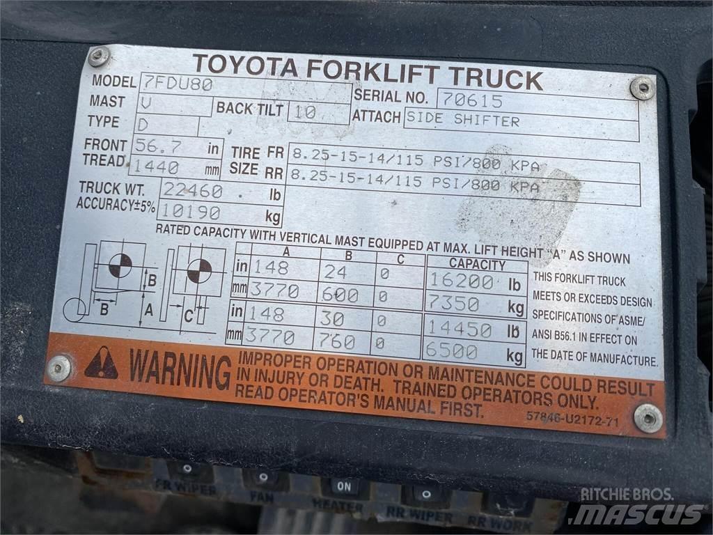Toyota 7FDU80 Övriga motviktstruckar