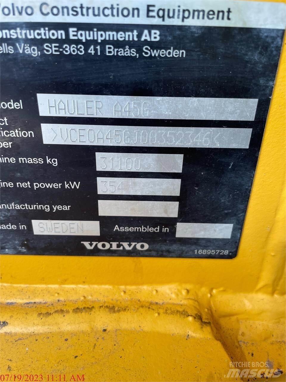 Volvo A45G Midjestyrd dumper