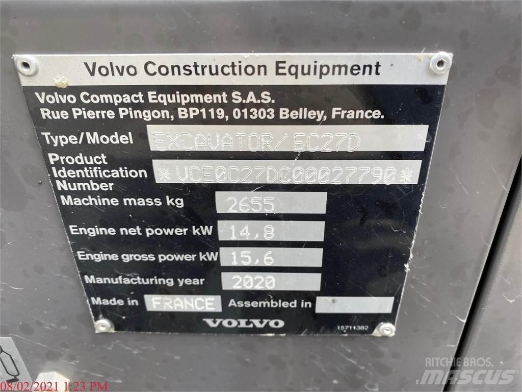 Volvo EC27D Minigrävare < 7t