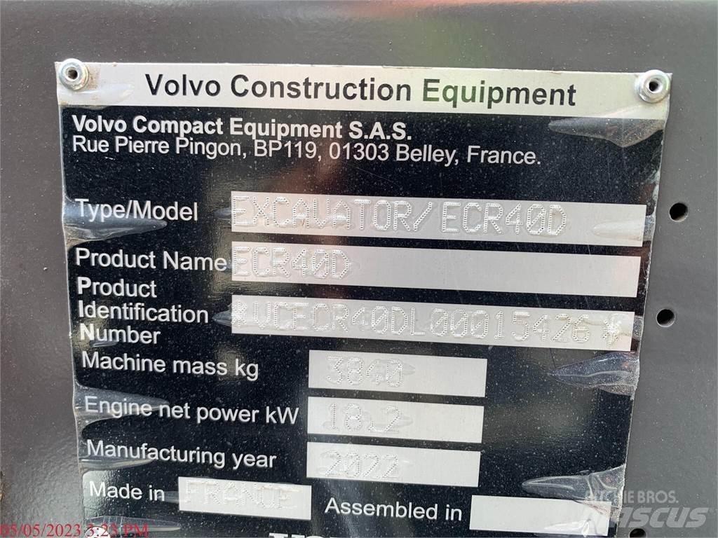 Volvo ECR40D Minigrävare < 7t