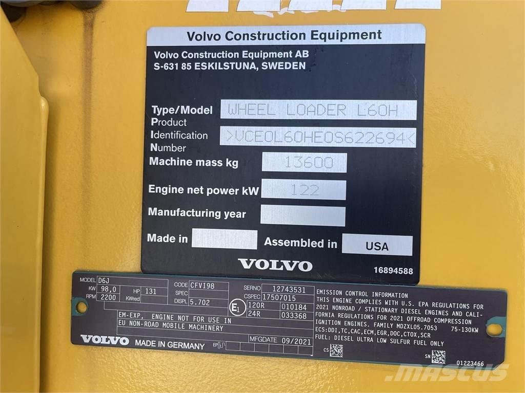 Volvo L60H Hjullastare
