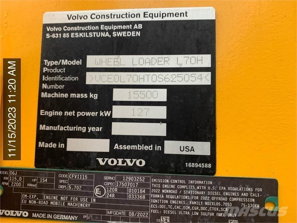 Volvo L70H Hjullastare