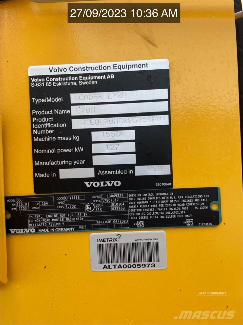 Volvo L70H Hjullastare