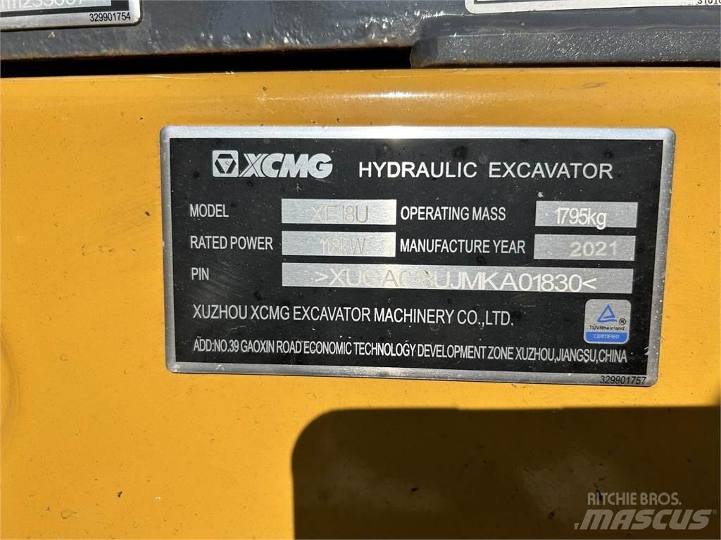XCMG XE18U Minigrävare < 7t