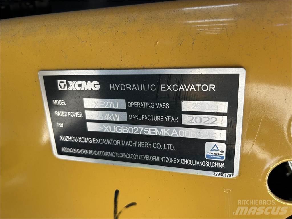 XCMG XE27U Minigrävare < 7t