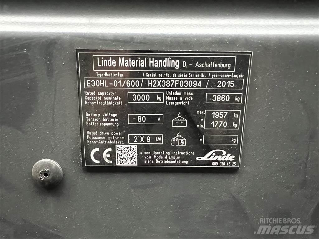 Linde E30/600HL Elmotviktstruckar