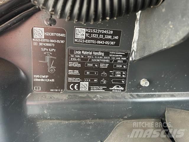 Linde E35L Elmotviktstruckar