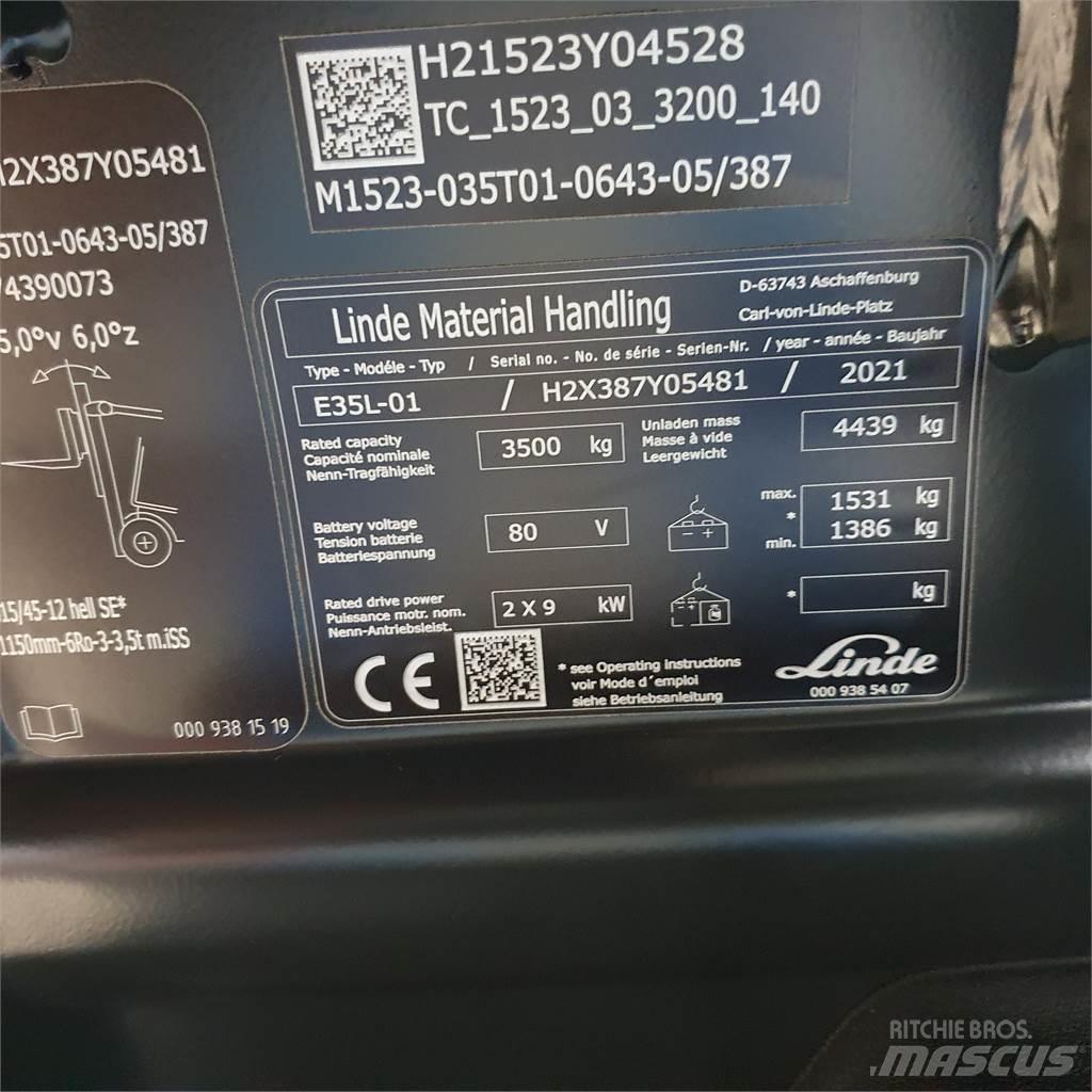 Linde E35L Elmotviktstruckar