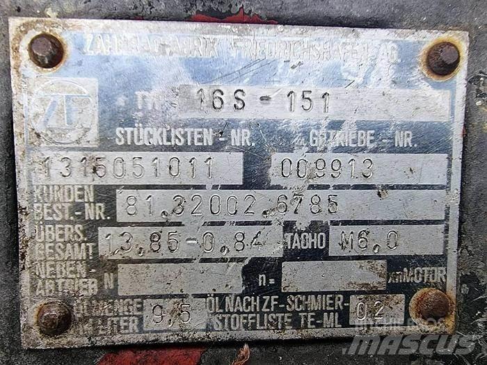ZF 16 S 151 Transport - Övriga