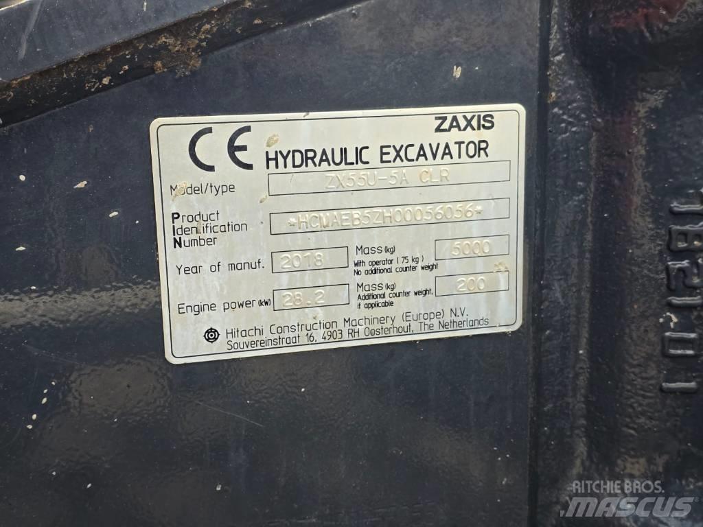 Hitachi ZX55U-5A CLR Minigrävare < 7t