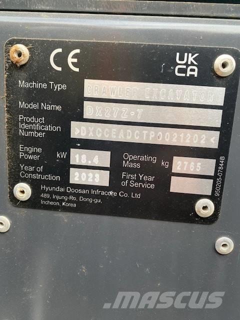 Develon DX 27 Z-7 Minigrävare < 7t