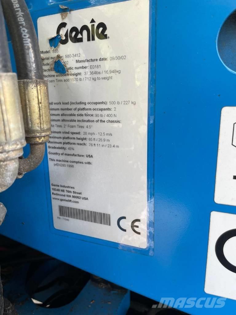 Genie S 85 Teleskop bomliftar