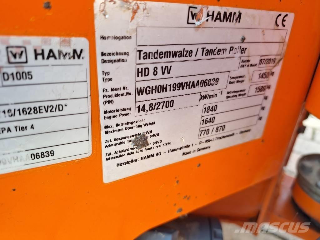 Hamm HD 8 VV Tvåvalsvältar