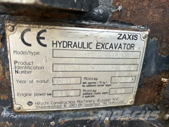 Hitachi ZX 17U-2 Entreprenad - Övrigt