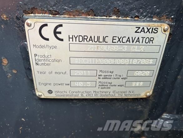 Hitachi ZX60USB-3 Entreprenad - Övrigt