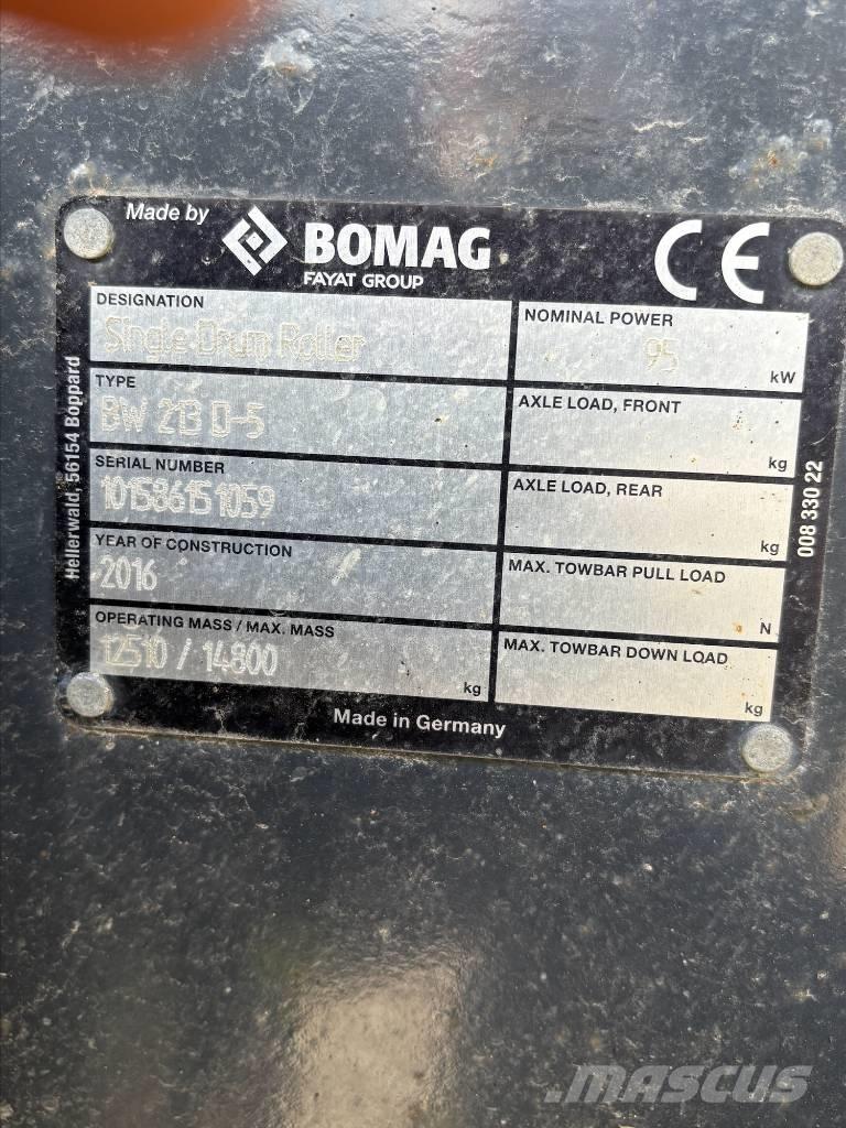Bomag BW213D-5 Envalsvältar