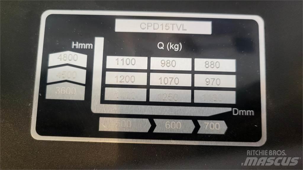  CPD15TVL T4800 Elmotviktstruckar