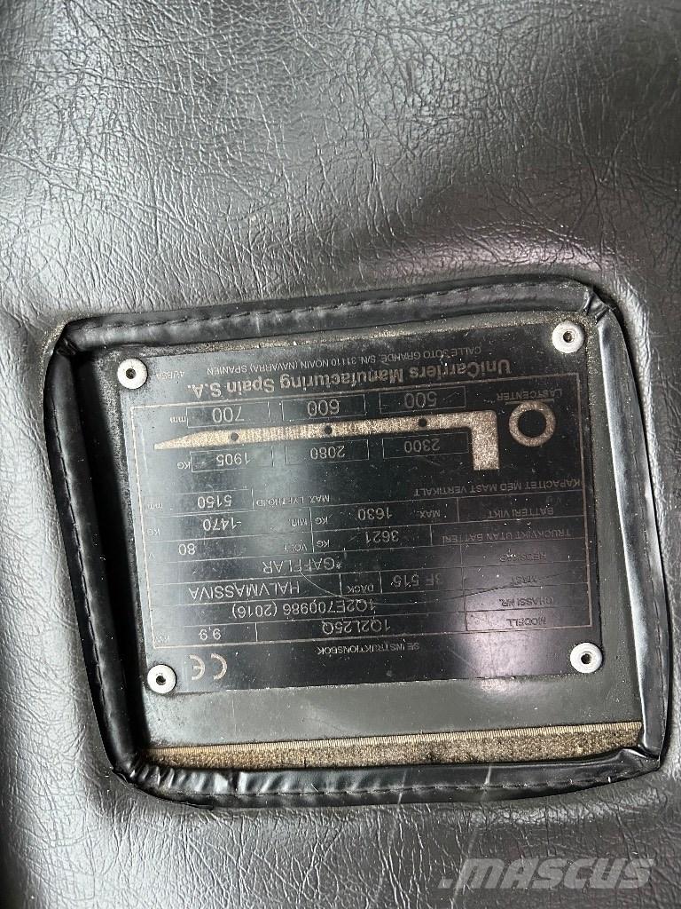 UniCarriers L25Q Elmotviktstruckar