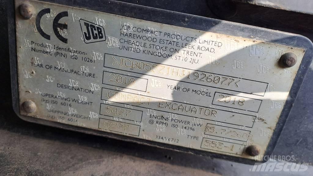 JCB 55Z-1 Minigrävare < 7t