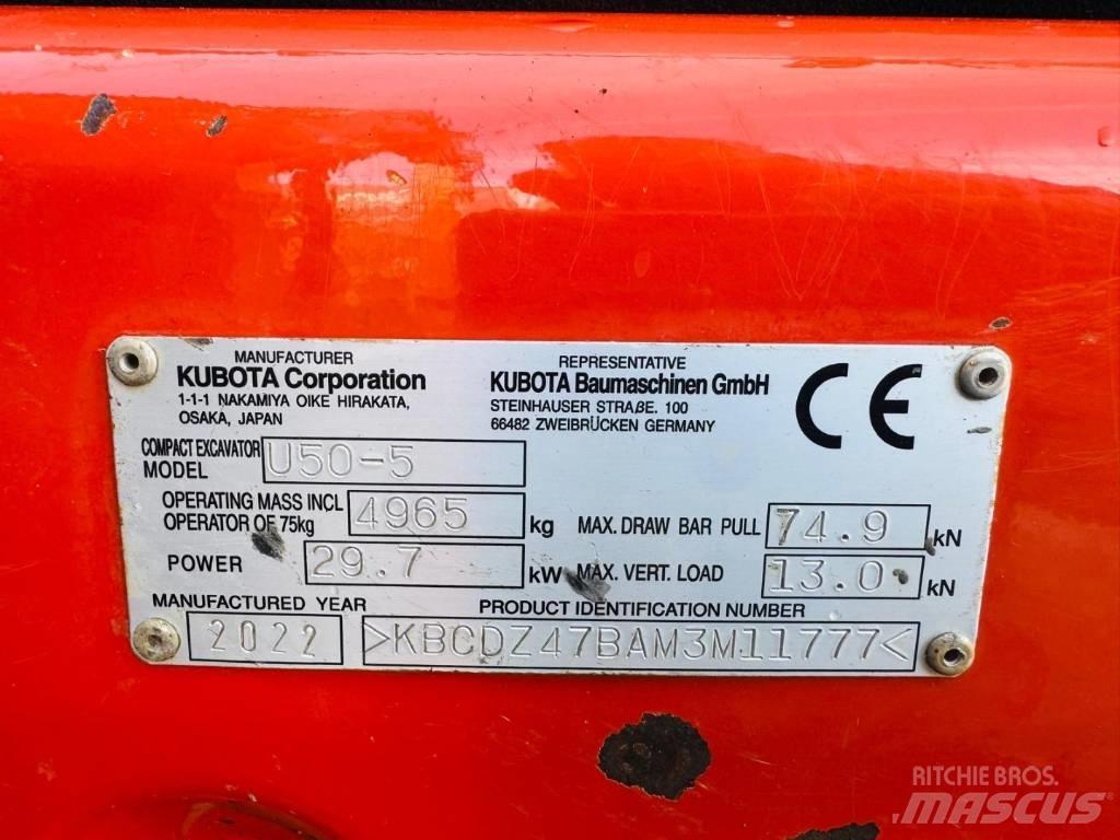 Kubota U50-5 Minigrävare < 7t