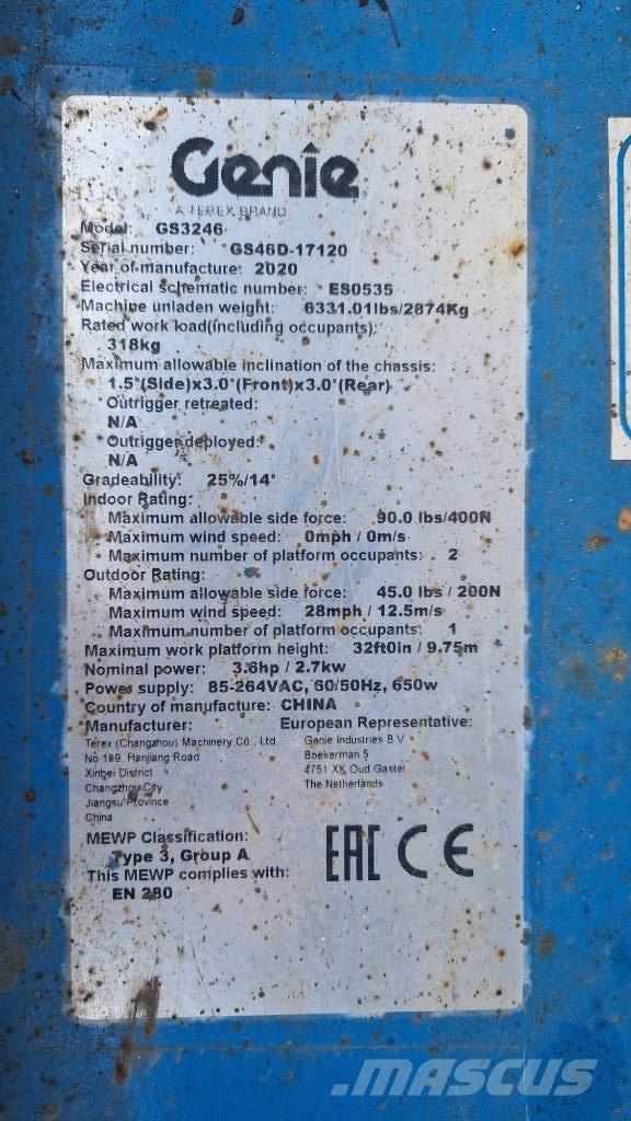 Genie GS 3246 Saxliftar