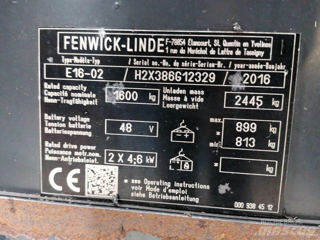 Linde E16-02 Elmotviktstruckar