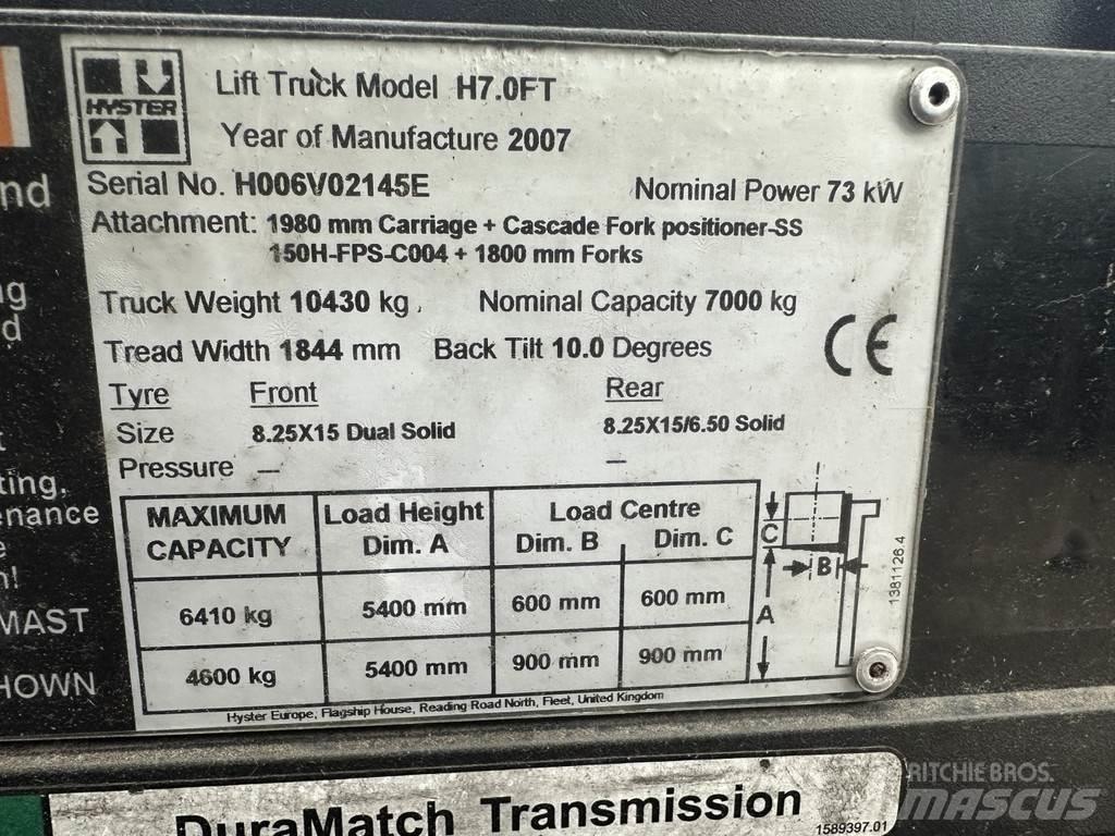 Hyster H7.0FT Gasolmotviktstruckar