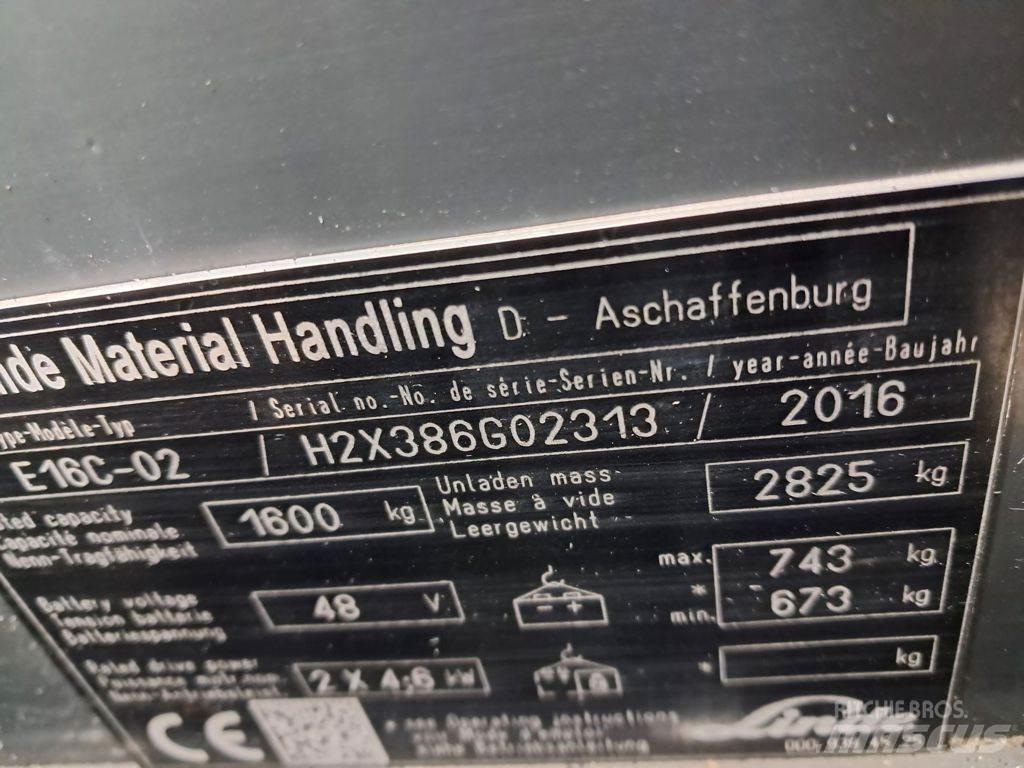 Linde E16C-02 Elmotviktstruckar