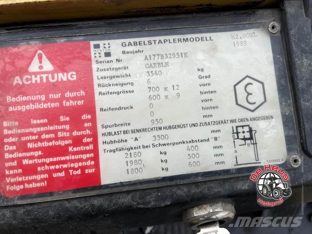Hyster H2.00XL Övriga motviktstruckar