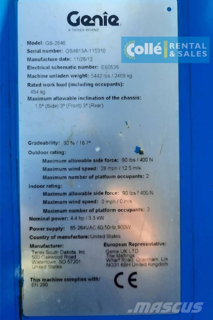 Genie GS-2646 | 2013 Saxliftar